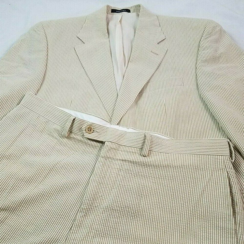 Ralph Lauren Men's Seersucker suit 40R 36Wx28